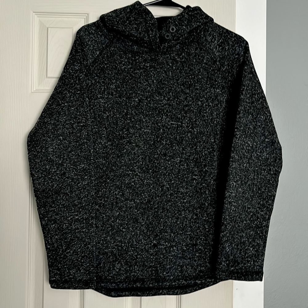 Victory Outfitters Black & Grey Pull Over Quarter Button Up Jacket ~ Size Large